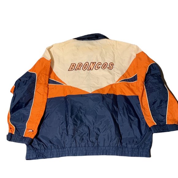 Vintage 90s Denver Broncos Pro Player NFL Football Windbreaker Jacket  Full Zip - Picture 4 of 4